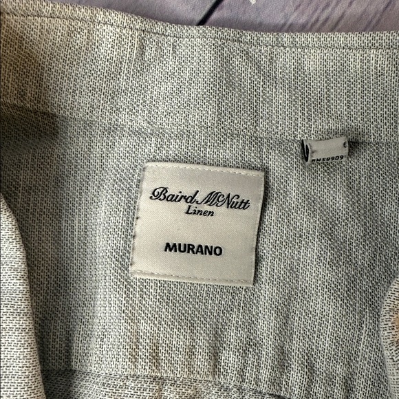 Murano Baird McNutt Light Gray Linen Shirt - Picture 4 of 7